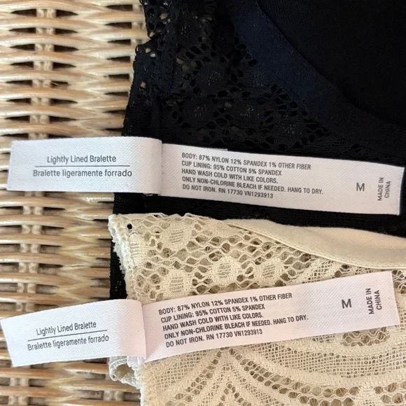 Auden Black Lace Bralette and Auden Cream Lace Bralette - Picture 8 of 12